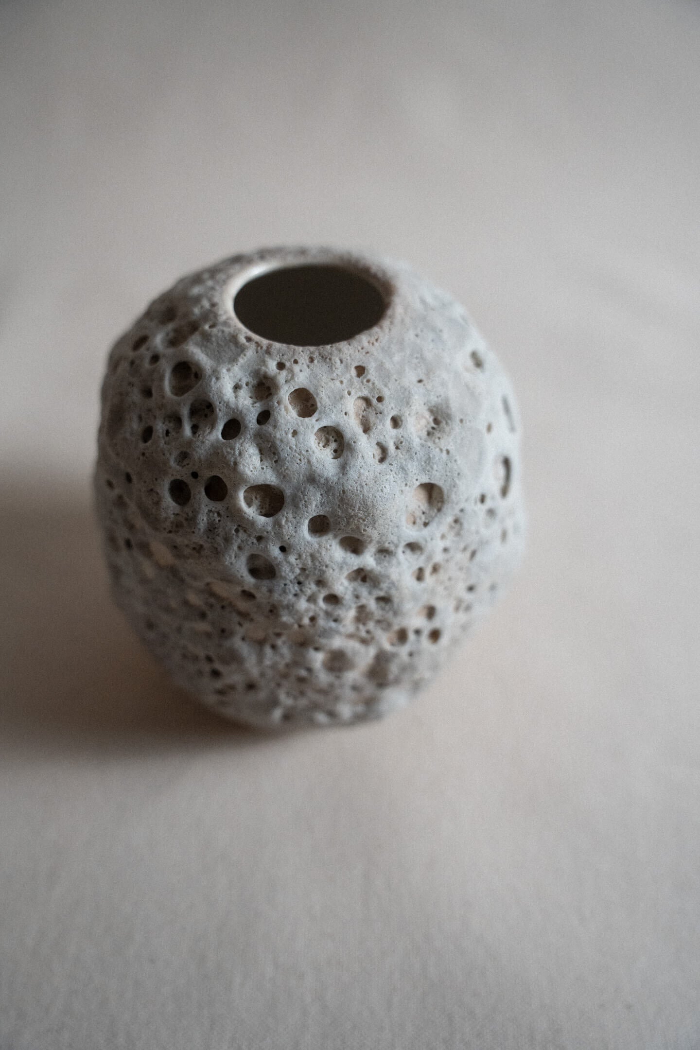 White Lava Vase No. 4