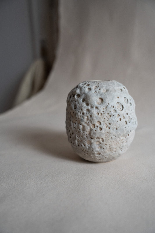 White Lava Vase No. 4