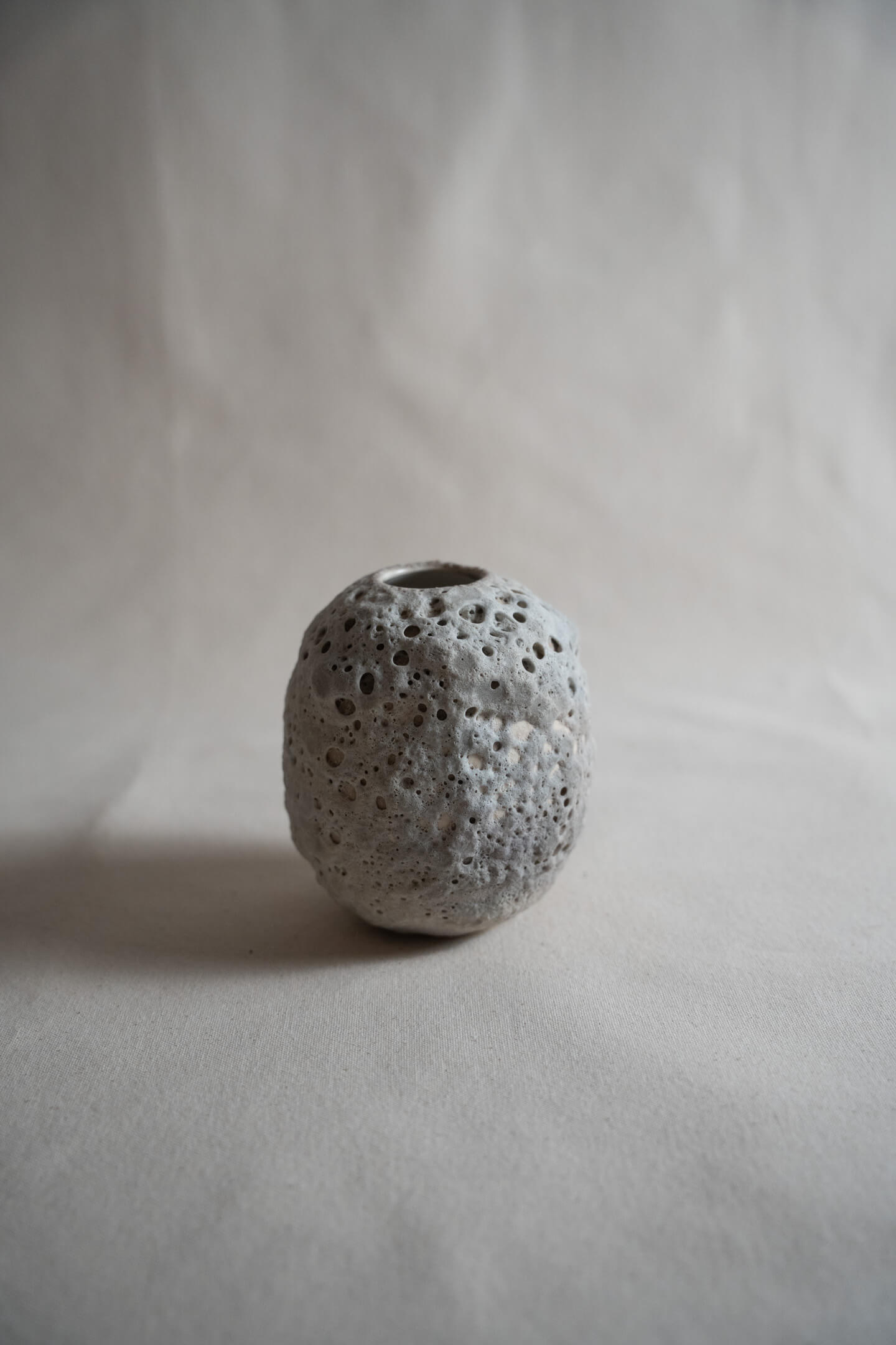 White Lava Vase No. 4